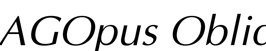 AGOpus Oblique cкачати шрифт безкоштовно